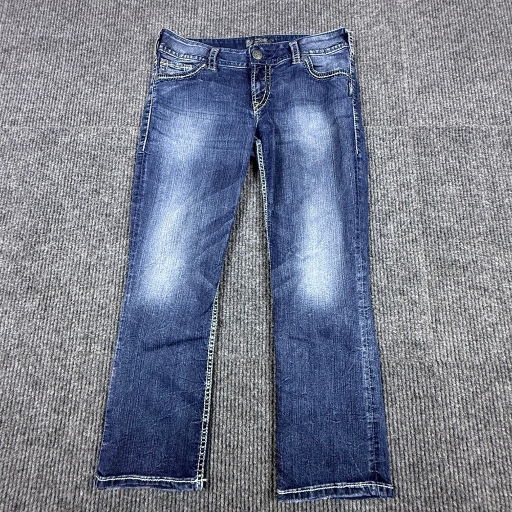 Silver Jeans Co Suki Capri Dark Wash Stretch Denim W31 L4016SSR450